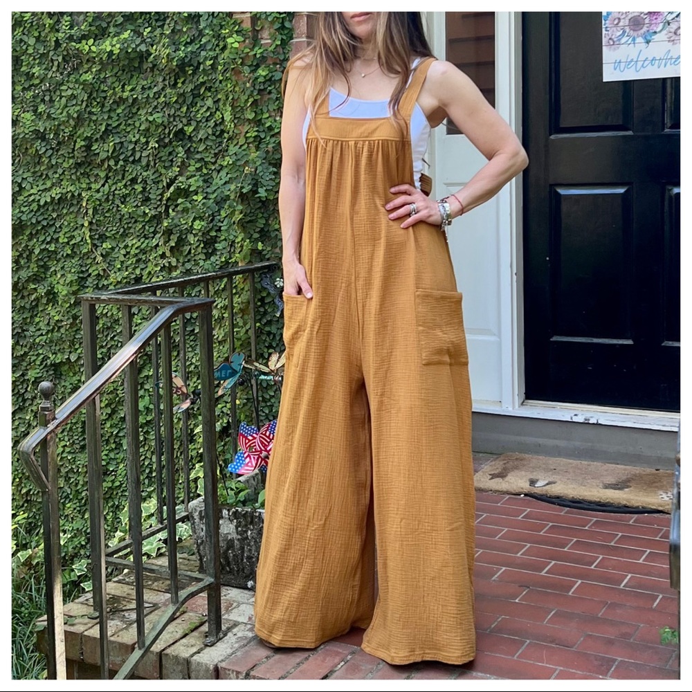 23 Angela Solid Fabulous Wide Leg Jumpsuit - Picture 8 of 9